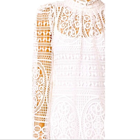 Stone Cold Fox x Free People Vaughn Sm White Allover Lace Mini Dress USA - Picture 15 of 15
